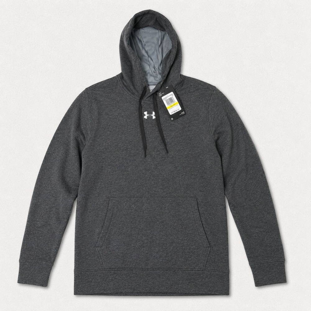 Under Armour Men's Medium Gray Fleece Pullover Hoodie Loose Fit NWT